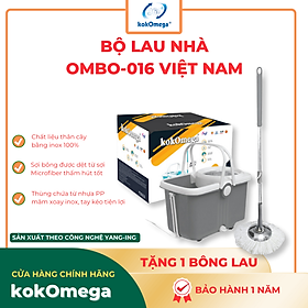 Mua Bộ Lau Nhà Xoay 360 Độ Rổ Rời kokOmega 4IN1 Xô Chữ Nhật ( OMBO-15) ( Tặng 1 Bông Lau)