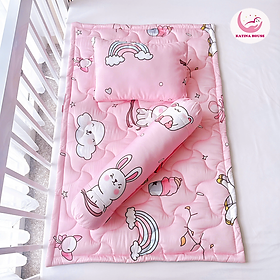 Bộ gối nệm cho bé đi học mầm non, tiểu học Katina House, vải Tencel siêu mềm, thoáng mát