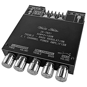 2.1 Channel BT Audio Amplifier Module AUX BT5.0 Audio Input Subwoofer Left and Right Channel Output Sound Power Amplifier Board
