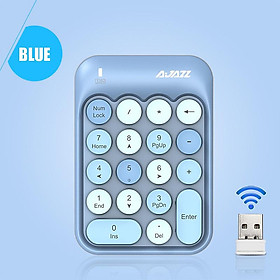 Bàn Phím Ajazz AK18 Nhiều Màu Sắc 18 Phím Không Dây Bàn Phím Số 2.4G USB Mini Di Động Số Máy Tính Kỹ Thuật Số Bàn Phím Máy Tính Để Bàn PC Laptop