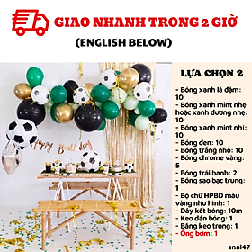 Bộ bong bóng trang trí sinh nhật chủ đề bóng đá football theme balloon set SNNL47