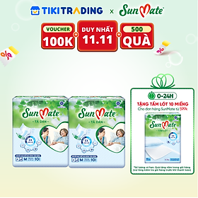 Combo 2 Tã Dán Người Lớn SunMate G2 Size M10 (10 Miếng)