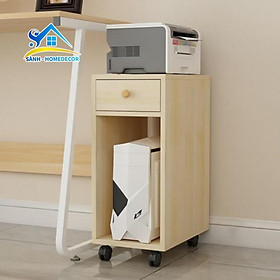 Mua Kệ CPU máy tính KCPU.03 gỗ An Cường cao cấp - kệ để máy in có bánh xe di động di chuyển tiện lợi