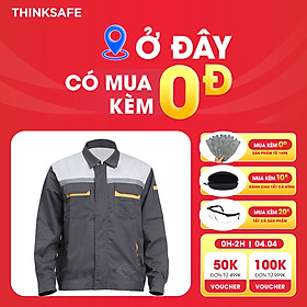 Mua Quần áo bảo hộ lao động Thinksafe áo lao động kỹ sư công nhân có túi hộp thoải mái thoáng mát thấm hút mồ hôi PR04