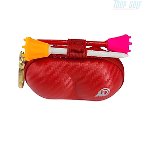 Combo hộp đựng bóng golf và 02 tee golf dài 60mm chất liệu nhựa Silicone