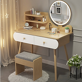 Mua Bàn Trang điểm Cao cấp kèm gương + Ghế Tiện lợi sang trọng - Bàn Phấn hiện đại Kèm ghế và gương bền đẹp Đa năng BAH002 Giao màu ngâu nhiên