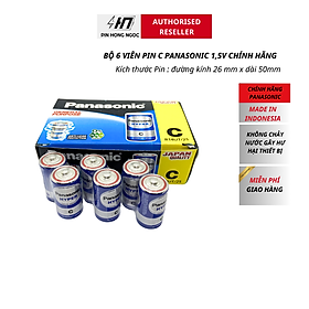 Mua Bộ 6 Viên Pin Trung 1 5V ( Pin R14   Pin C ) Panasonic - Hàng Chính Hãng
