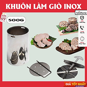 Khuôn Làm Giò Inox Sáng Bóng Không Gỉ Loại 500g - 1kg - 2kg, Khuôn Giò Xào Hay Khuôn Làm Giò Thủ