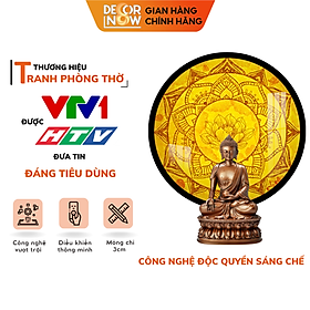 Đèn Hào Quang Phật In Tranh Trúc Chỉ DECORNOW 30,40 cm, Trang Trí Ban Thờ, Hào Quang Trúc Chỉ MANDALA DCN-TC7