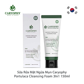 Sữa rửa mặt làm giảm mụn và ngăn ngừa mụn Caryophy Portulaca Foam Cleanser 150ml