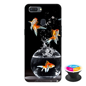 Ốp lưng điện thoại Oppo A5S hình Cá Vàng Tung Bay tặng kèm giá đỡ điện thoại iCase xinh xắn - Hàng chính hãng