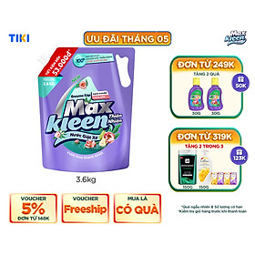 Túi Nước Giặt Xả MaxKleen Thiên Nhiên 3.6kg