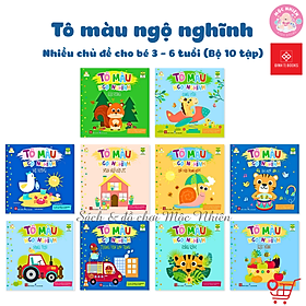 Sách Tô Màu Ngộ Nghĩnh – Đinh Tị Books (Nhiều chủ đề cho bé 3 - 6 tuổi)