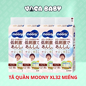 Bỉm quần Moony natural XL32
