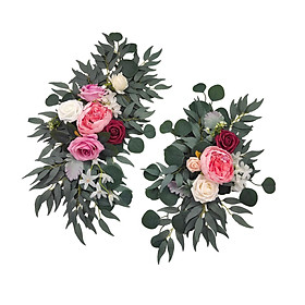 Wedding Arch Flowers Artificial Flower Swag Set Pack of 2 for Wall Reception