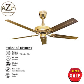 Mua Siêu Sales QUẠT TRẦN AZP- 5 CÁNH KIM LOẠI  CÔNG XUẤT 50W  CÓ REMOTE- Hàng Nhập Khẩu