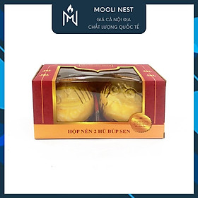 Mua Combo hộp 2 nến thơm cao cấp hình búp sen trang trí nhà cửa  thờ cúng tâm linh  khử mùi cháy 45h màu ngẫu nhiên