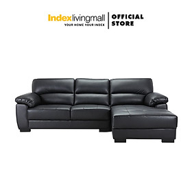 Ghế Sofa Góc L Trái, Ghế Sofa MORETTO Màu Đen Index Living Mall Nhập Khẩu