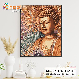 Mua Tranh tô màu số hóa Chapi Phật Giáo KT 40x50cm đã căng khung  Có dầu bóng