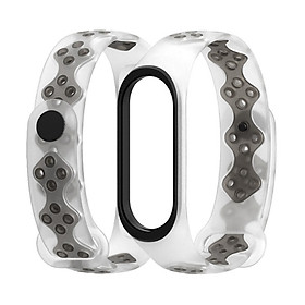 Dây đeo thay thế cho Xiaomi Miband 3 và 4 MB15 &01 phối 2 mầu