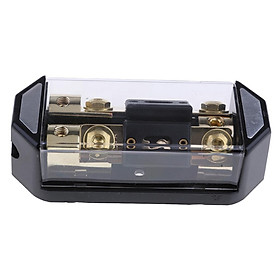 Universal 100A 2 Way Car Speaker Fuse Block Distribution Holder Gold Plate