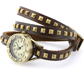 Women‘s Vintage Rivets Bracelet Wrist Watch