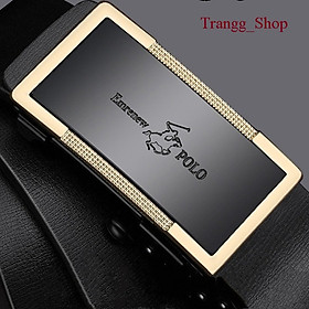 Thắt lưng da nam cao cấp- dây nịt da bò 2 lớp EMRENEW -Full hộp đựng cao cấp - Màu Vàng