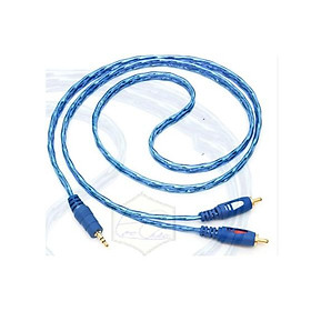 Mua Dây Loa 1 Đầu 3.5 Ra 2 Đầu Av (Rca) Dài 1.5M Chống Nhiễu Hàng Cao Cấp (Xanh)