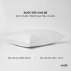 Ruột gối nằm 50x70 45x65 35x50 cm, lõi gối hơi cao cấp bông lông vũ nhân tạo microfiber - Sen Đá Home Bedding