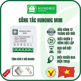 Công Tắc Điều Khiển Từ Xa Qua Điện Thoại Hunonic Lahu 4 kênh│Công tắc thông minh kết nối Wifi│ Hàng Việt