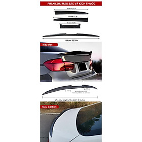 Phụ kiện ô tô | Đuôi Gió, Cánh Lướt Gió Cao Su Vân Carbon 3D Xe Ô Tô Phong Cách Thể Thao - Cao cấp dài 1,38m