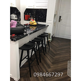 Mua Ghế Gỗ Bar bán nguyệt màu đen chiều cao 60cm