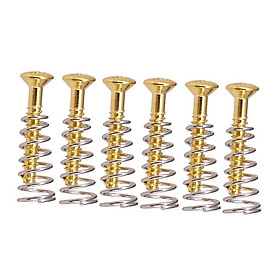 6 Pcs of Set  Electric Guitar Single Coil Pickup Frame Fixing Screws Springs Musical Instrument Accessory