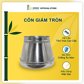 ASIA GREEN - Côn Giảm Ống Gió Tròn, Tôn Mạ Kẽm, Chống Ăn Mòn, Độ Dày 0.58mm (Giá bao gồm VAT)