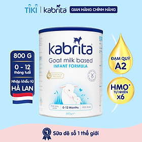 Sữa dê Kabrita số 1 cho trẻ 0-12 tháng - Lon 800g