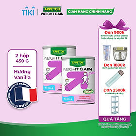 Combo 2 Sữa Tăng Cân Appeton Weight Gain Junior cho Trẻ Em hương Vanila 450g
