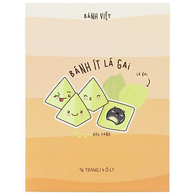 Tập Học Sinh Bánh Việt - Miền Nam - 4 Ô Ly - 96 Trang 80gsm - The Sun 03 - Bánh Ít Lá Gai