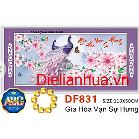 Tranh đá gia hòa vạn sự hưng DF831 - kích thước: 110 * 50cm. (TRANH CHƯA LÀM)