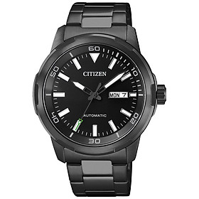 Đồng Hồ Nam Citizen Dây Thép Không Gỉ Máy Cơ-Automatic NH8375-82E - Mặt Đen