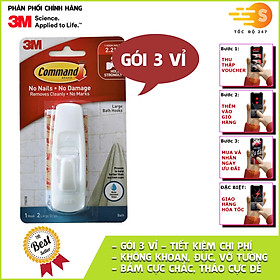 Mua Móc Treo Kiểu Vuông Command 3M Chống Thấm Nước 2kg vỉ 1 cái
