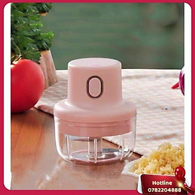 Mua Máy Xay Mini Sạc Điện Xay Hành  Tỏi  Rau Củ Dung Tích 250Ml - Miễn Phí Vận Chuyển
