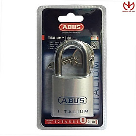 Ổ khóa ABUS 80TI/50 thân TITALIUM rộng 50mm chìa răng cưa - MSOFT