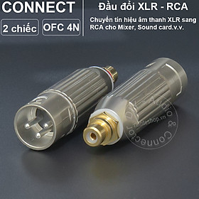 Mua Jack canon đực sang AV đực 2 chiếc DIY - XLR male to RCA male adapter