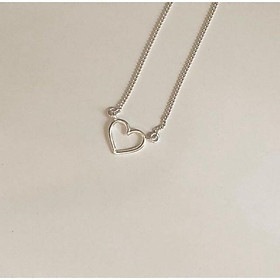 Dây chuyền tim bạc liền mặt  YN JEWELRY