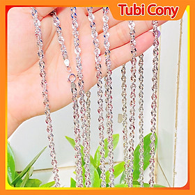 Dây chuyền nữ chạm khắc cỡ nhỏ mạ bạc mẫu 03.261022