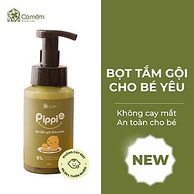 Bọt Tắm Gội Thảo Dược Pippi Cho Bé Sơ Sinh Không Cay Mắt Cỏ Mềm 250g