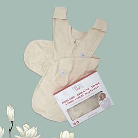 Nhộng chũn quấn ủ kiêm túi ngủ và quấn ủ tay 100% Cotton cho bé sơ sinh