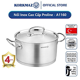 Nồi inox 18/10 Korkmaz Proline 2 lít - 16x10 cm