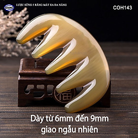 Lược sừng răng thưa thần thánh - COH143 (Size: S - 9cm) Massage đầu giúp lưu thông máu đả thông kinh mạch
