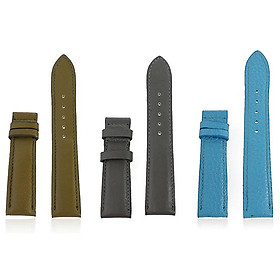 Dây đồng hồ Huy Hoàng da bò size 16, 18, 20 màu rêu, xám, xanh da HT8123-24-25
